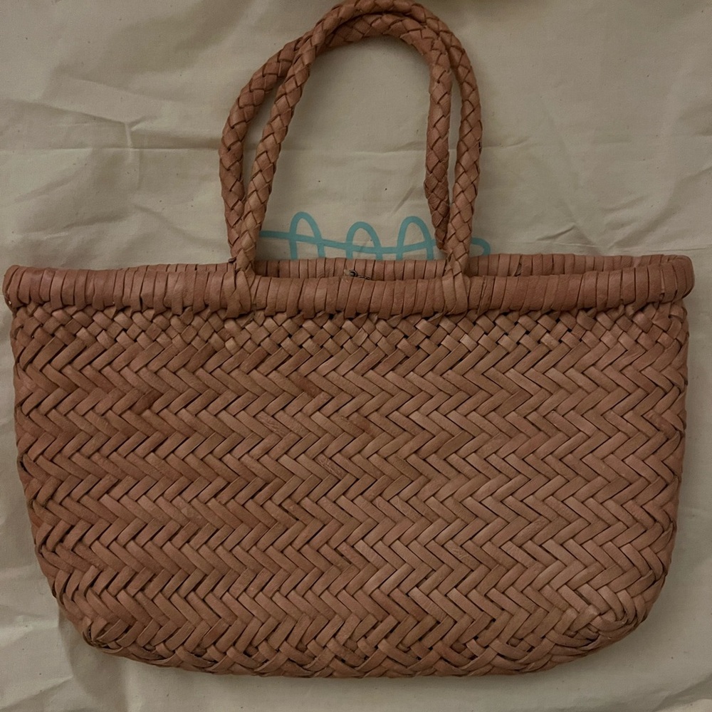 Dragon Diffusion Woven Mini Tote in Light Brown